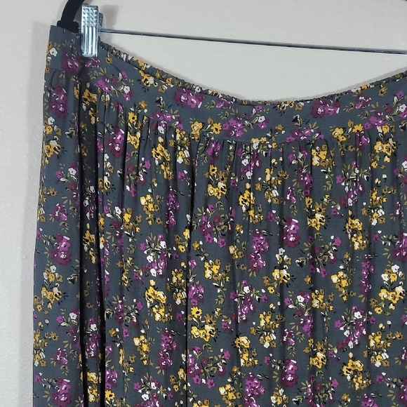 RR Women Flowy Fairy Maxi Skirt Size 22W XL Floral Asymmetrical Y2K Tiered - Picture 3 of 13